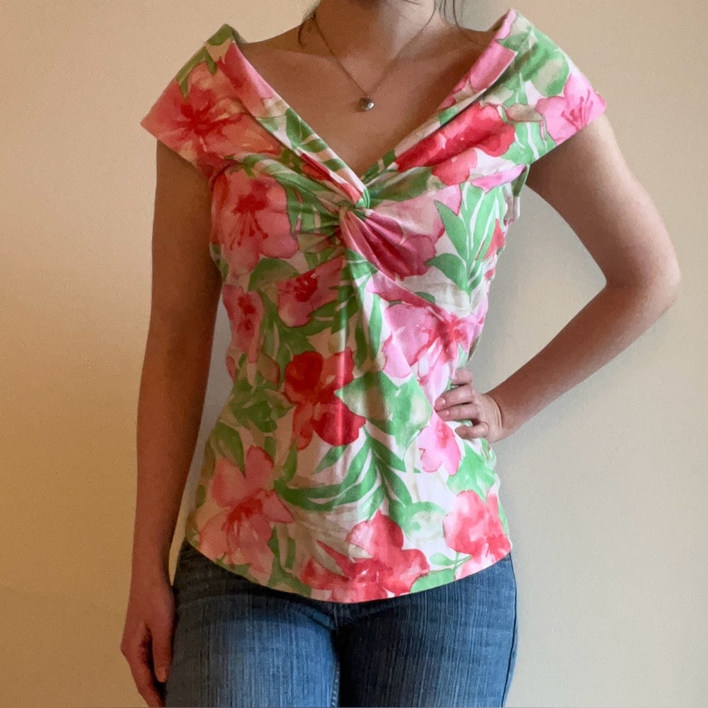 Vintage Y2K Fairy Floral Top Jones New York Women Medium